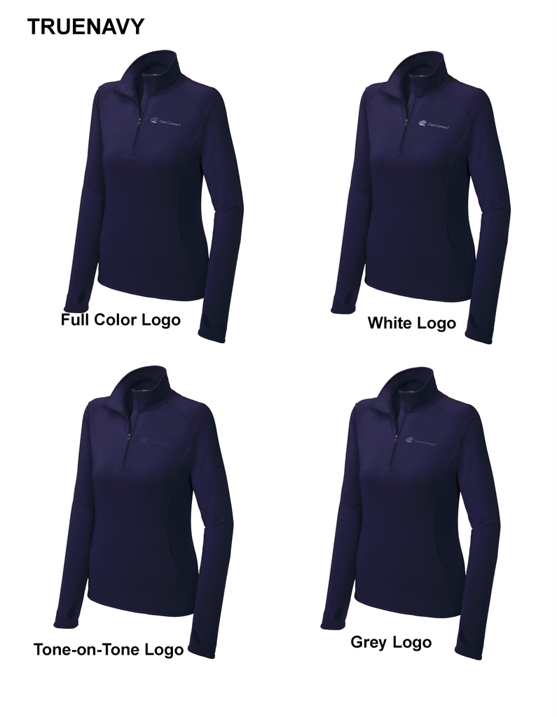 Sport-Tek Ladies Sport Wick Stretch 1/4-Zip Pullover CCLST850